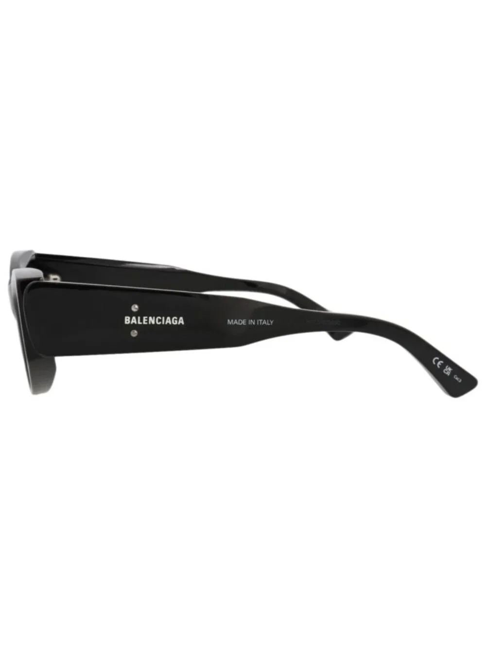 New Balenciaga Women's Sunglasses Cat Eye Acetate Frame Black Black Grey